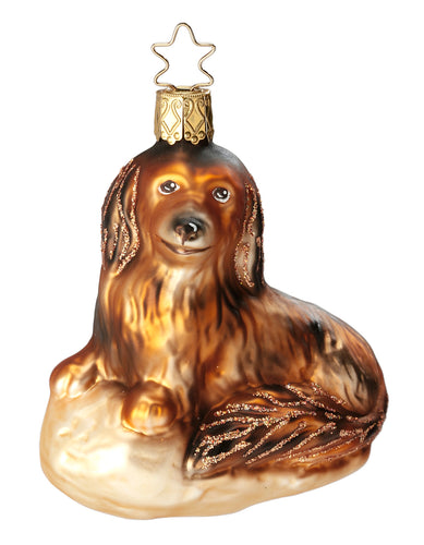 Weihnachtsbaumanhänger Motiv Dackel Waldi von Inge Glas
