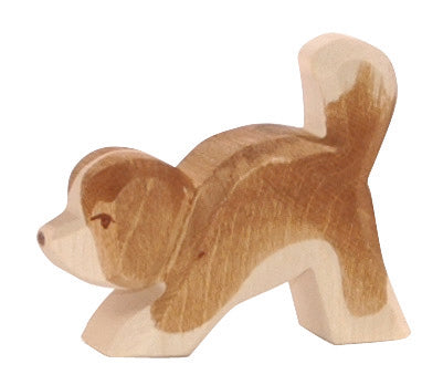 Bernhardiner klein Kopf tief Holzspielfigur von Ostheimer