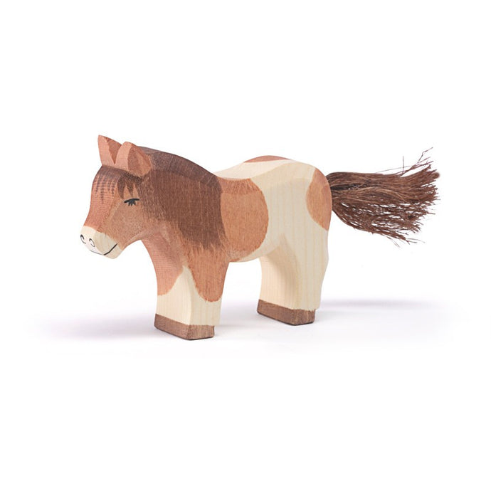 Shetland Pony stehend Spielfigur aus Holz von Ostheimer