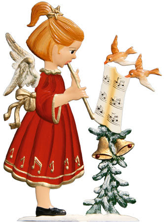 Engel mit Flöte Zinnfigur von Wilhelm Schweizer