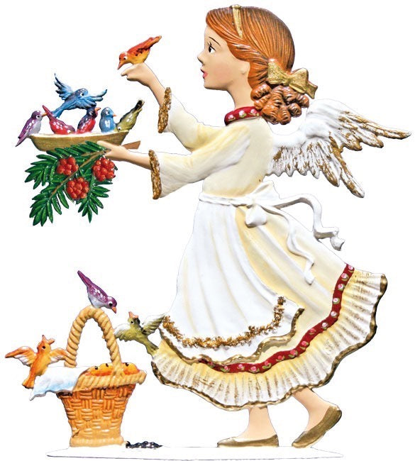Engel mit Vogel Zinnfigur von Wilhelm Schweizer