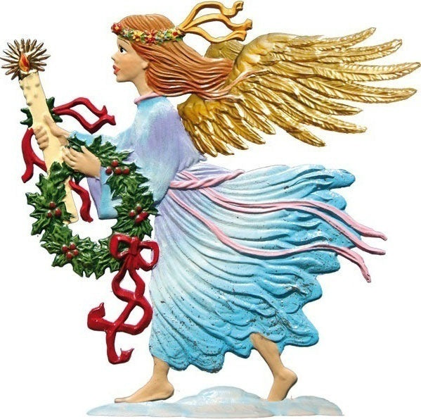 Engel mit Kranz u. Kerze Zinnfigur von Wilhelm Schweizer