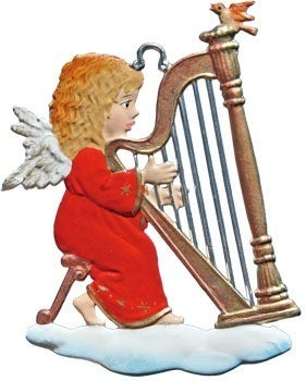 Engel spielt Harfe Zinnfigur von Wilhelm Schweizer
