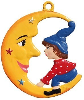 Sandmännchen im Mond Zinnfigur von Wilhelm Schweizer