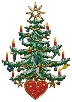 Christbaum mit Herz Zinnfigur von Wilhelm Schweizer