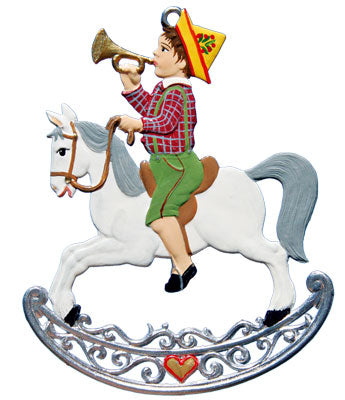 Reiter auf Schaukelpferd Zinnfigur von Wilhelm Schweizer