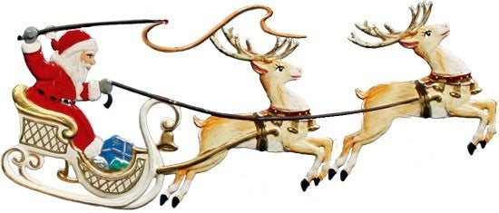 Nikolaus Rentierschlitten (lang) Zinnfigur von Wilhelm Schweizer