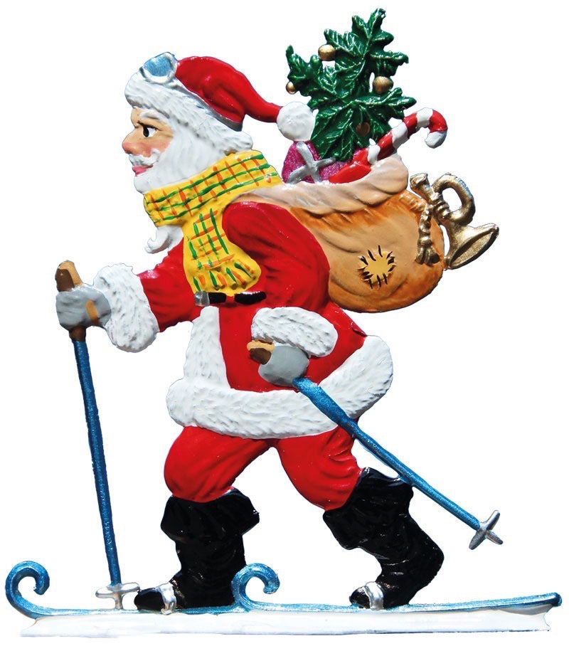 Nikolaus 2018 auf Ski Zinnfigur von Wilhelm Schweizer