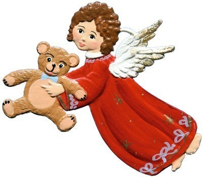 Engel mit Teddy Zinnfigur von Wilhelm Schweizer