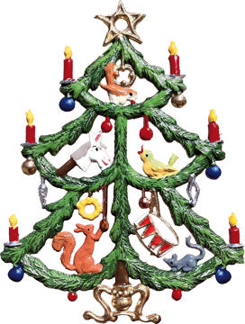 Christbaum mit Spielzeug Zinnfigur von Wilhelm Schweizer