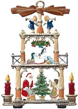 Weihnachtspyramide mit Nikolaus Zinnfigur von Wilhelm Schweizer