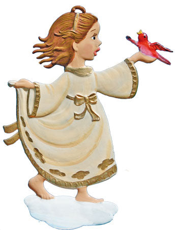 Jahresengel (1996) Vogelfreund Zinnfigur von Wilhelm Schweizer