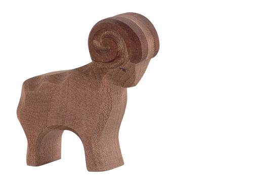 Schafbock braun Holzspielfigur von Ostheimer