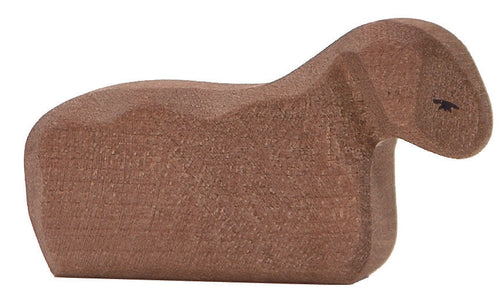 Lamm braun liegend Holzspielfigur von Ostheimer