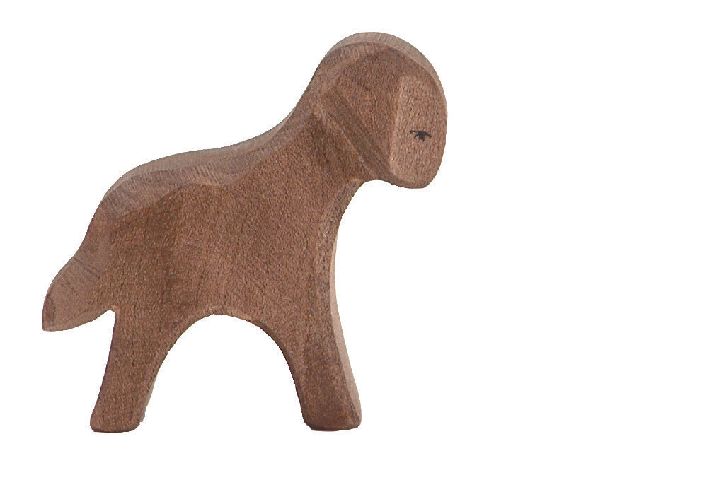 Lamm braun stehend Holzspielfigur von Ostheimer