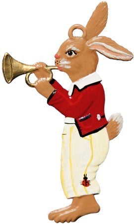 Hase mit Trompete Zinnfigur von Wilhelm Schweizer