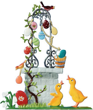 Osterbrunnen Zinnfigur von Wilhelm Schweizer