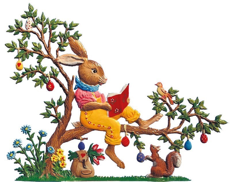 Hase liest 2018 Zinnfigur von Wilhelm Schweizer