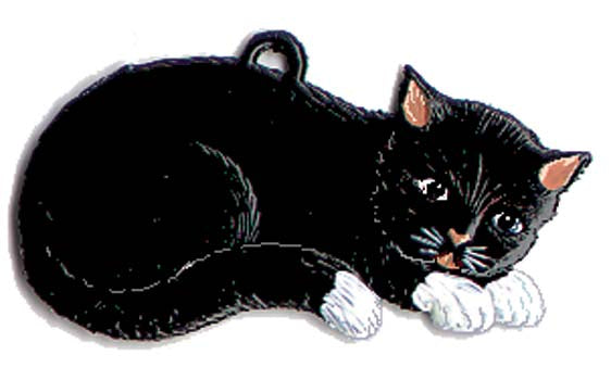 Katze schlafend Zinnfigur von Wilhelm Schweizer