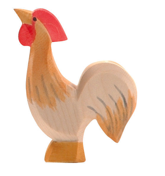 Hahn ocker Holzspielfigur von Ostheimer
