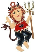 Teufel Zinnfigur von Wilhelm Schweizer
