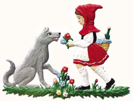Rotkäppchen + Wolf Zinnfigur von Wilhelm Schweizer