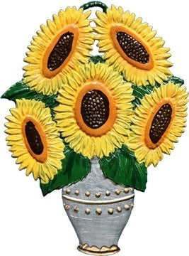 Vase Sonnenblumen/Herbst Zinnfigur von Wilhelm Schweizer
