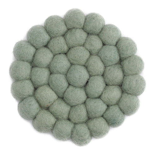 Filzuntersetzer, lindgrün, 10cm, 2er Set