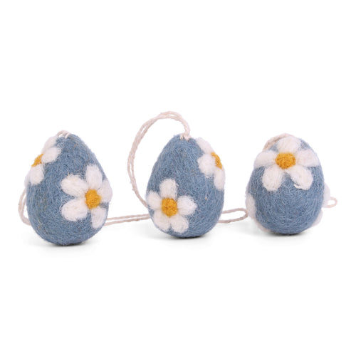 Ostereier, blau, 3er Set