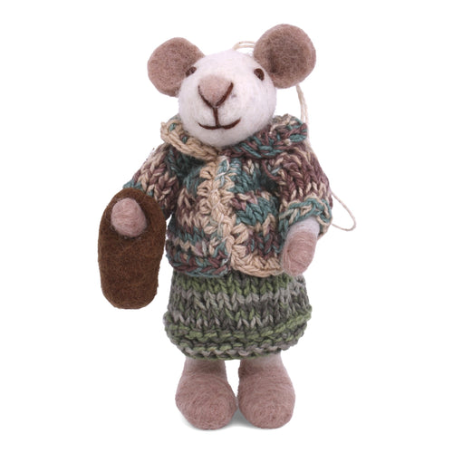 Weiße Maus mit Eimer