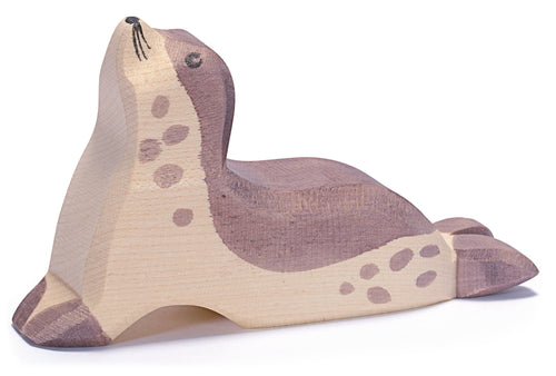Seehund Kopf hoch Holzspielfigur von Ostheimer