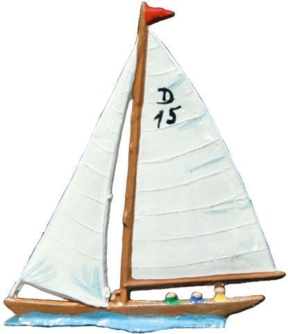Segelboot Jolle Zinnfigur von Wilhelm Schweizer