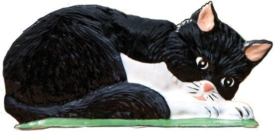 schlafende Katze Zinnfigur von Wilhelm Schweizer