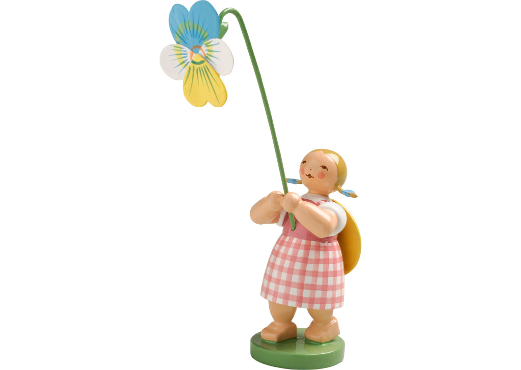 Mädchen mit Stiefmütterchen von Wendt & Kühn
