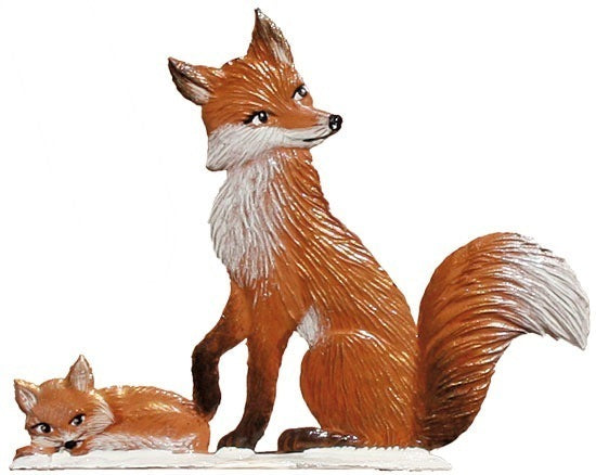 Fuchs Dame / Winter Zinnfigur von Wilhelm Schweizer