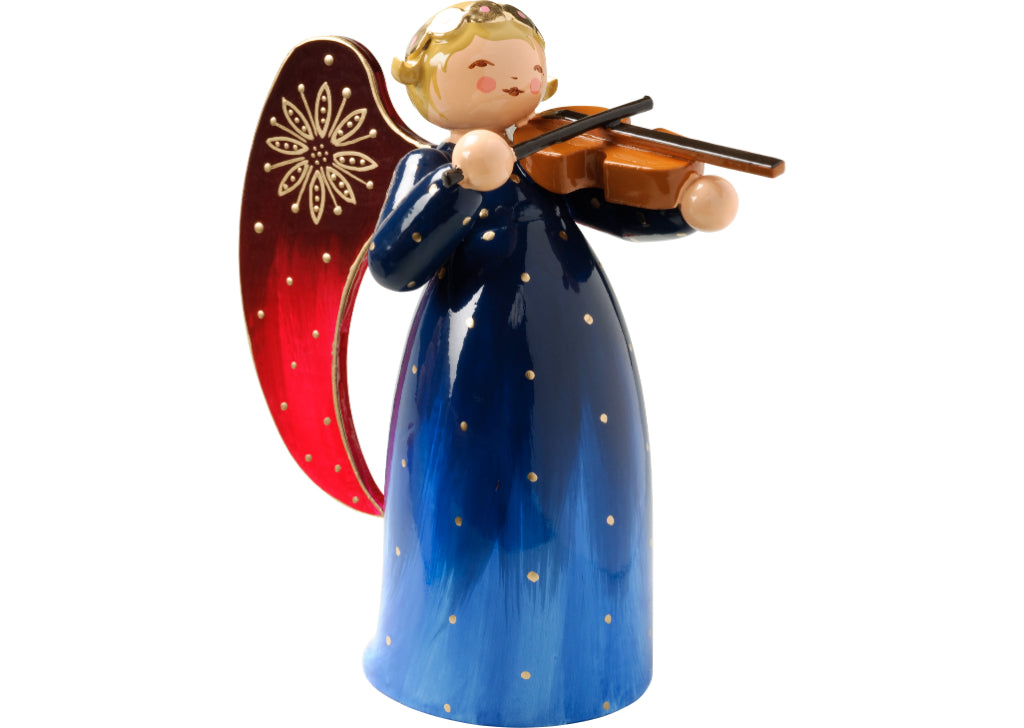 Engel reich bemalt, mit Violine von Wendt & Kühn