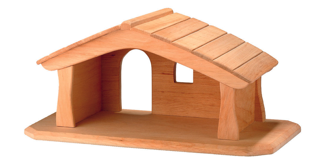 Stall natur mini (nicht in Box) Spielfigur aus Holz von Ostheimer