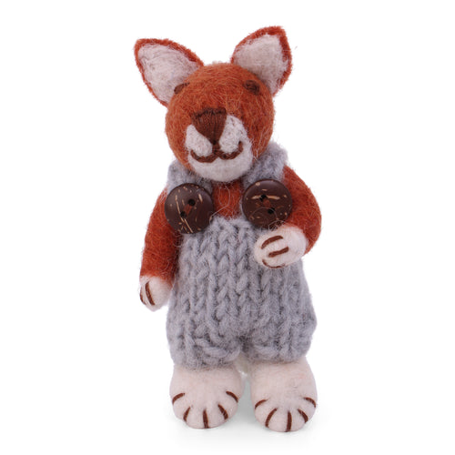 Baby-Fuch mit blauer Hose, 8cm