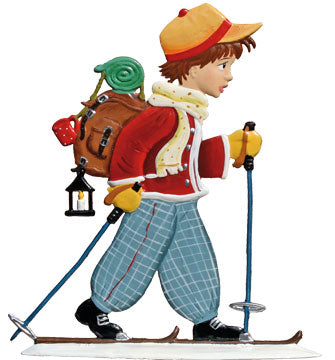 Skifahrerjunge Zinnfigur von Wilhelm Schweizer