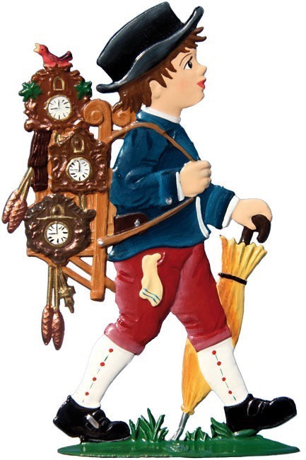Uhrenhändlerjunge Zinnfigur von Wilhelm Schweizer