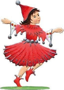 Tanz-Elfe rot Zinnfigur von Wilhelm Schweizer