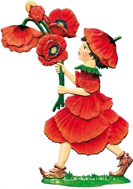 Mohnblumen-Kind Zinnfigur von Wilhelm Schweizer