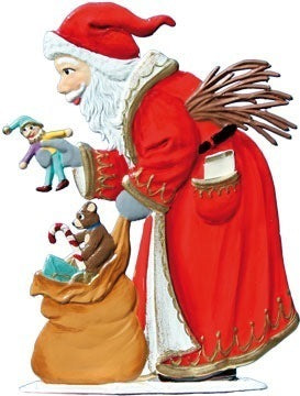 Nikolaus mit Sack 2011 Zinnfigur von Wilhelm Schweizer