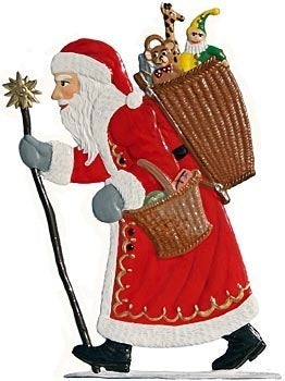 Weihnachtsmann laufend 1986 Zinnfigur von Wilhelm Schweizer