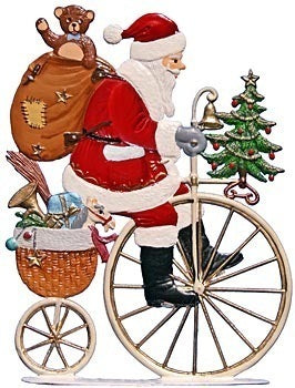 Nikolaus auf dem Hochrad 1992 Zinnfigur von Wilhelm Schweizer