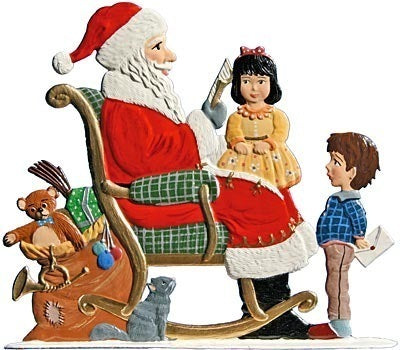 Nikolaus im Schaukelstuhl 1993 Zinnfigur von Wilhelm Schweizer