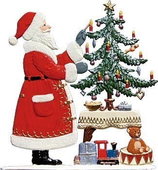 Nikolaus am Gabentisch 1994 Zinnfigur von Wilhelm Schweizer