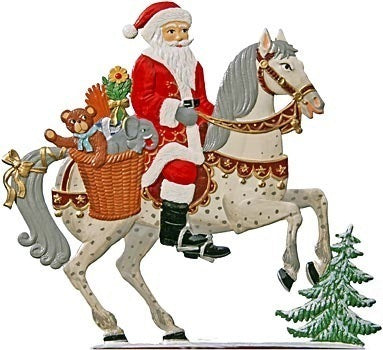Nikolaus zu Pferd 1996 Zinnfigur von Wilhelm Schweizer
