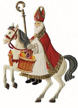 St. Nikolaus zu Roß Zinnfigur von Wilhelm Schweizer