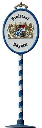 Grenzschild Bayern/groß Zinnfigur von Wilhelm Schweizer